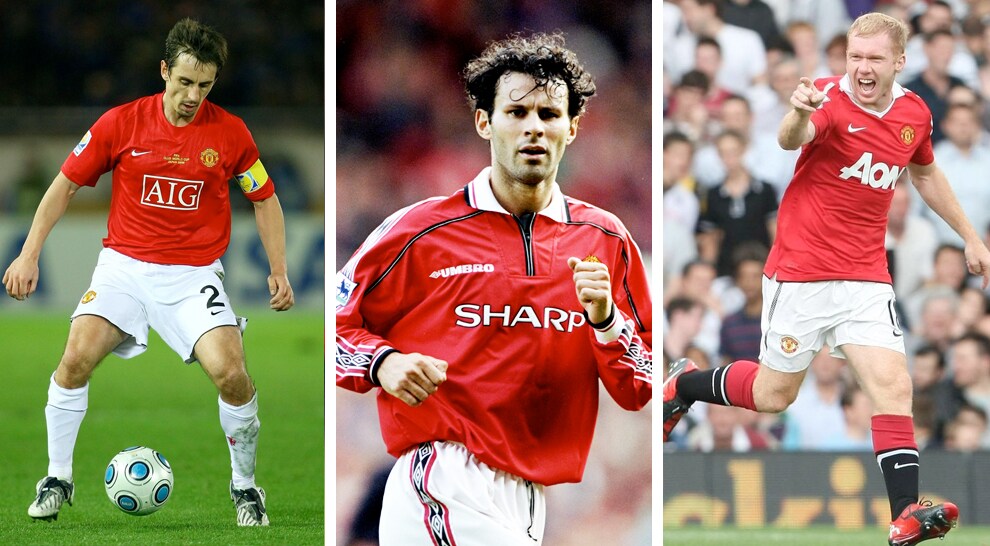Bandiere al vento / Gary Neville, Ryan Giggs e Paul Scholes
