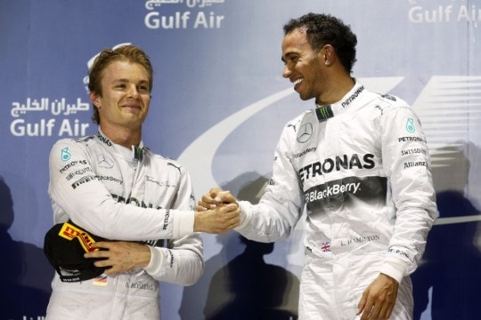 Rosberg Hamilton Bahrain 2014 bis