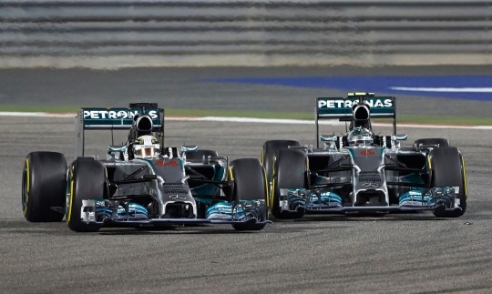 Rosberg Hamilton Bahrain 2014