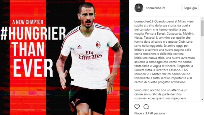 La novità di Bonucci capitano del Milan