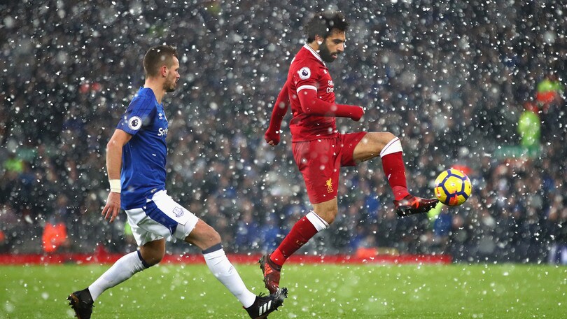 Salah, un gol pazzesco sotto la neve