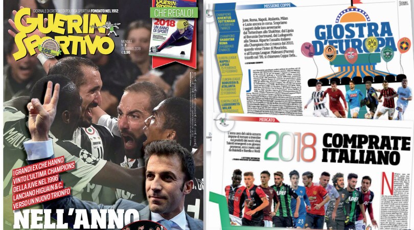 Guerin Champions, le ambizioni europee della Juventus nel nuovo numero in edicola