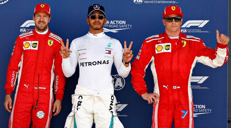 F1 Gran Bretagna: Hamilton in pole, Ferrari a meno di un decimo