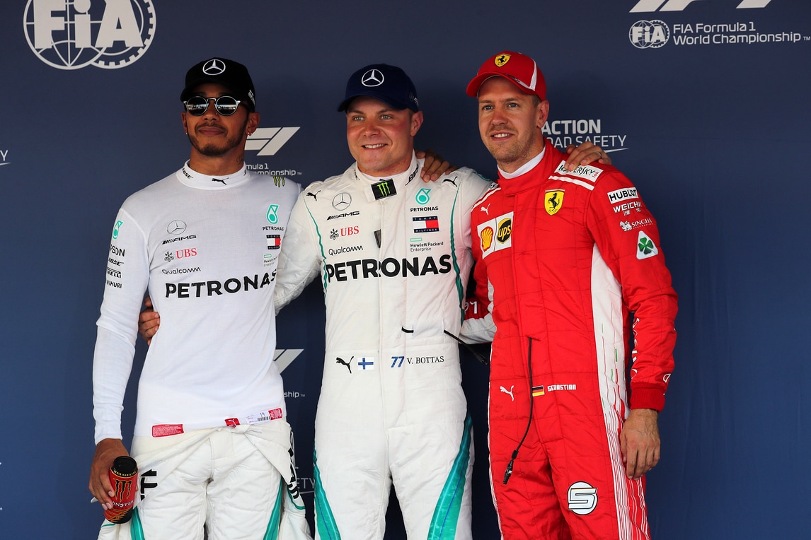 F1 Russia: Bottas in pole davanti a Hamilton, Ferrari in seconda fila