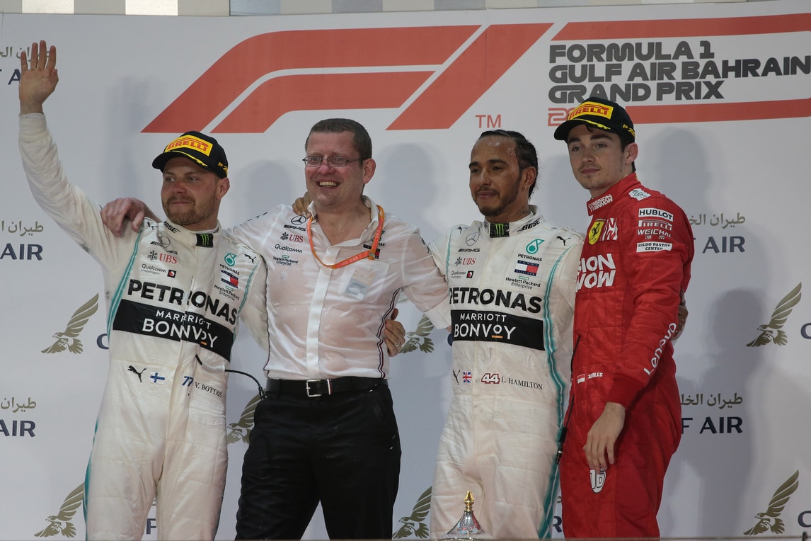 Gp Bahrain: doppietta Mercedes, Leclerc vincitore morale