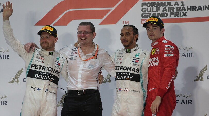 Gp Bahrain: doppietta Mercedes, Leclerc vincitore morale