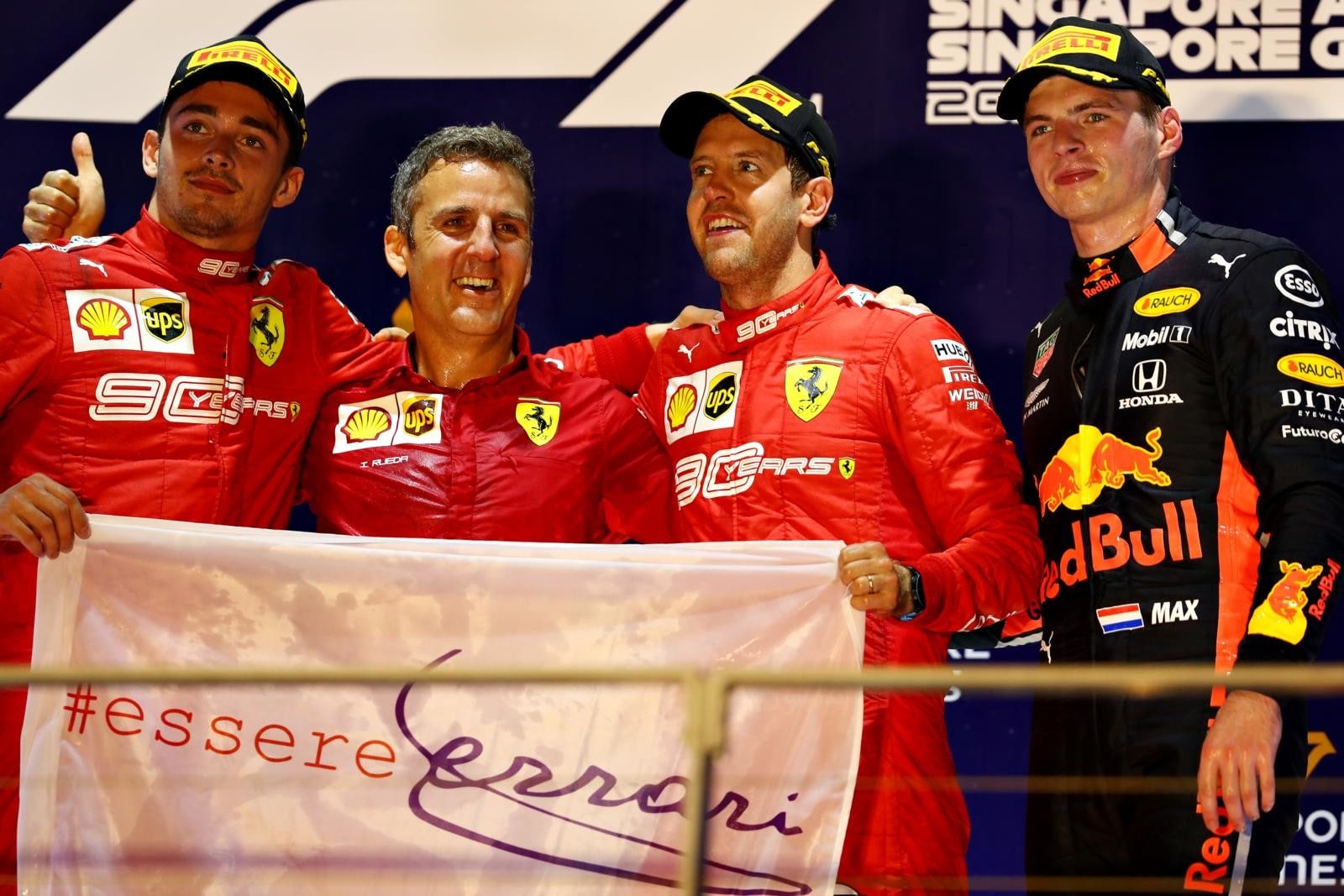 Vettel-Leclerc: è doppietta Ferrari a Singapore