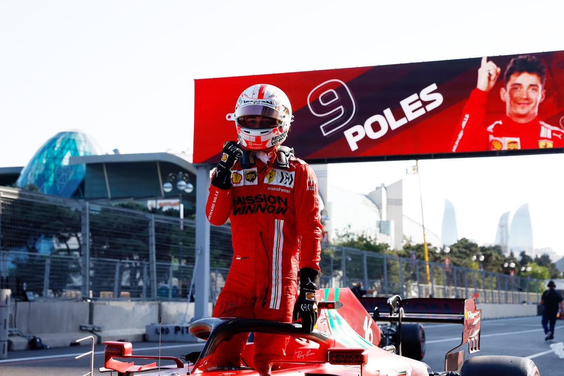 F1, Gp Azerbaijan: Leclerc in pole, delusione Red Bull
