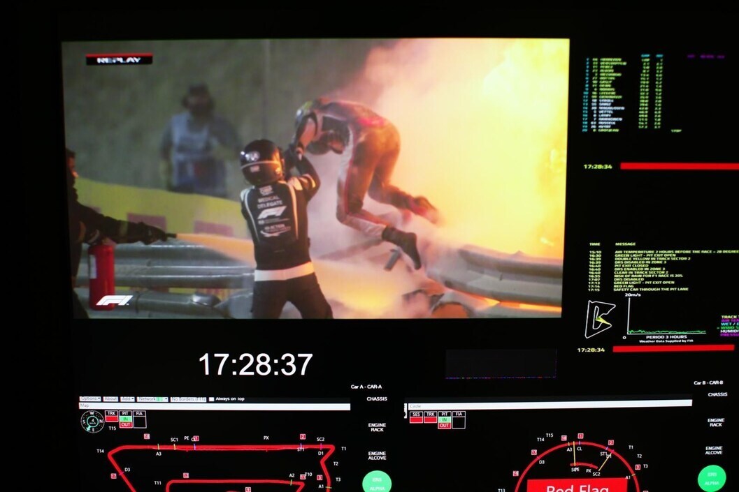 L'incidente di Grosjean in Bahrain e la visita di Vettel in ospedale