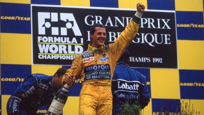 Michael Schumacher, trent'anni fa a Spa la prima vittoria di sempre in F1