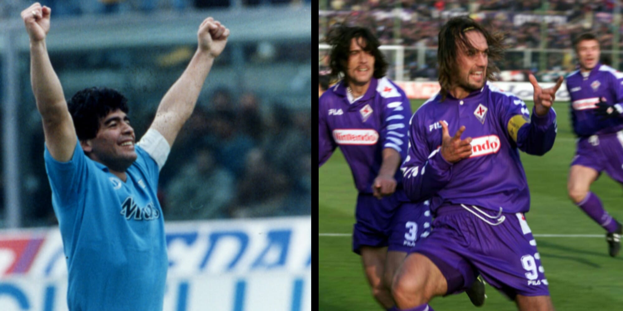 Diego e Batistuta: i grandi argentini di Napoli e Fiorentina