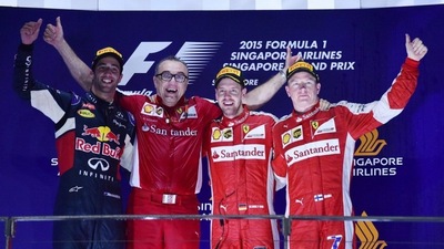F1, Gp Singapore: Vettel e il terzo sigillo Ferrari