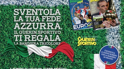 Un fantastico regalo con il Guerin Sportivo: la bandiera dell’Italia