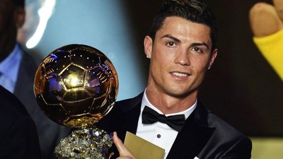 Cristiano Ronaldo e i Palloni d'Oro fotocopia