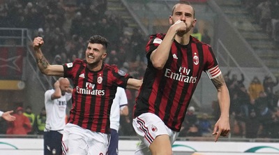 Per Bonucci prima gioia con la maglia del Milan