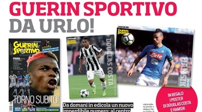 Il nuovo Guerin Sportivo con i poster di Douglas Costa e Hamsik