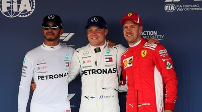 F1 Russia: Bottas in pole davanti a Hamilton, Ferrari in seconda fila