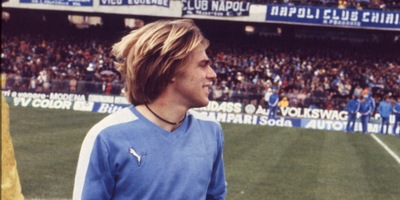 I ricordi europei di Andrea Agostinelli con la maglia del Napoli