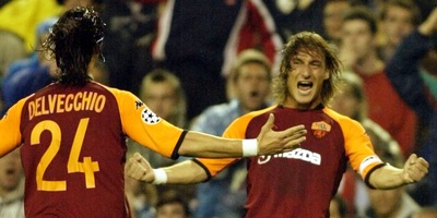 Totti-gol, la Roma batte il Real Madrid al Santiago Bernabeu