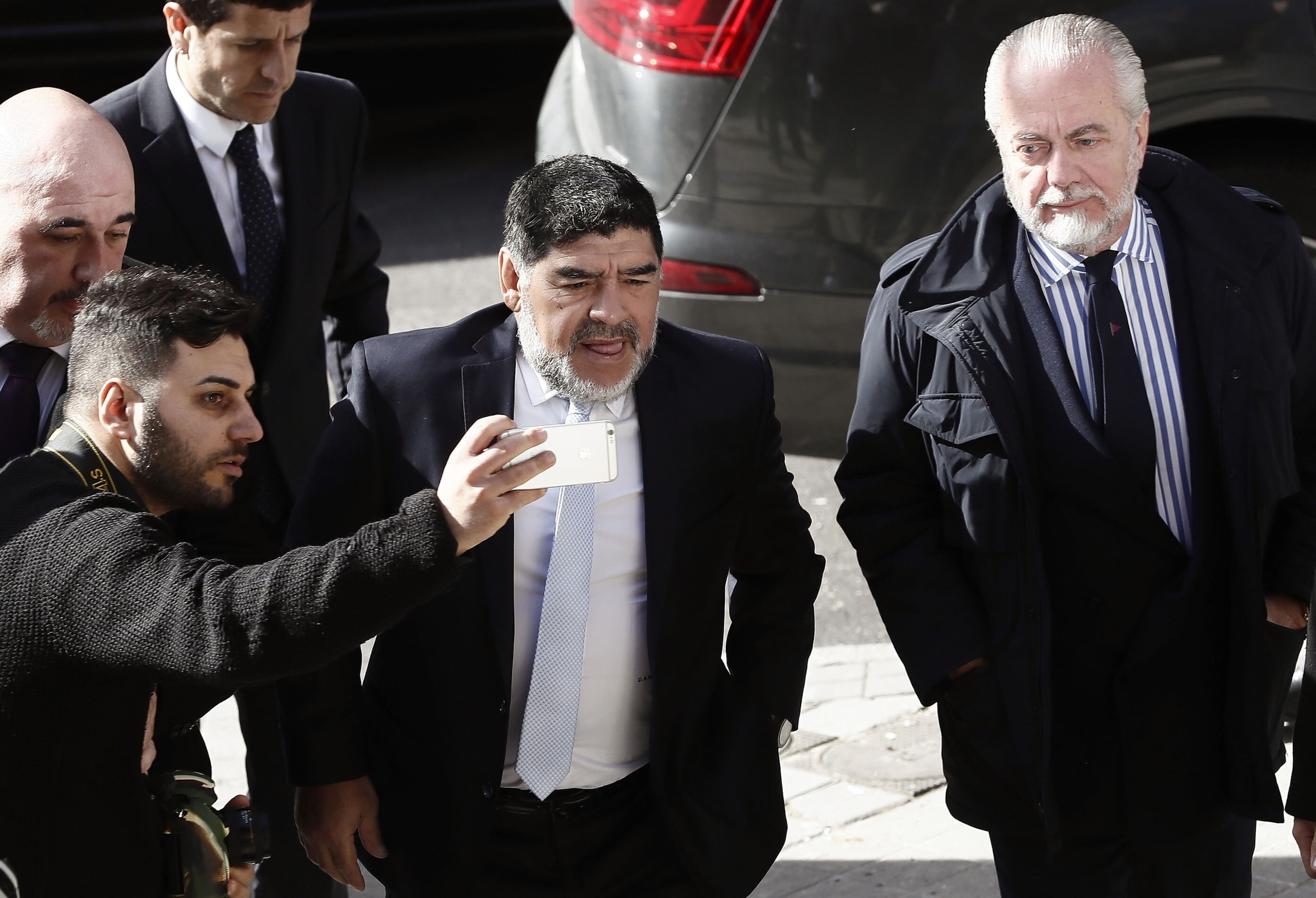 Diego Armando Maradona e Aurelio De Laurentis