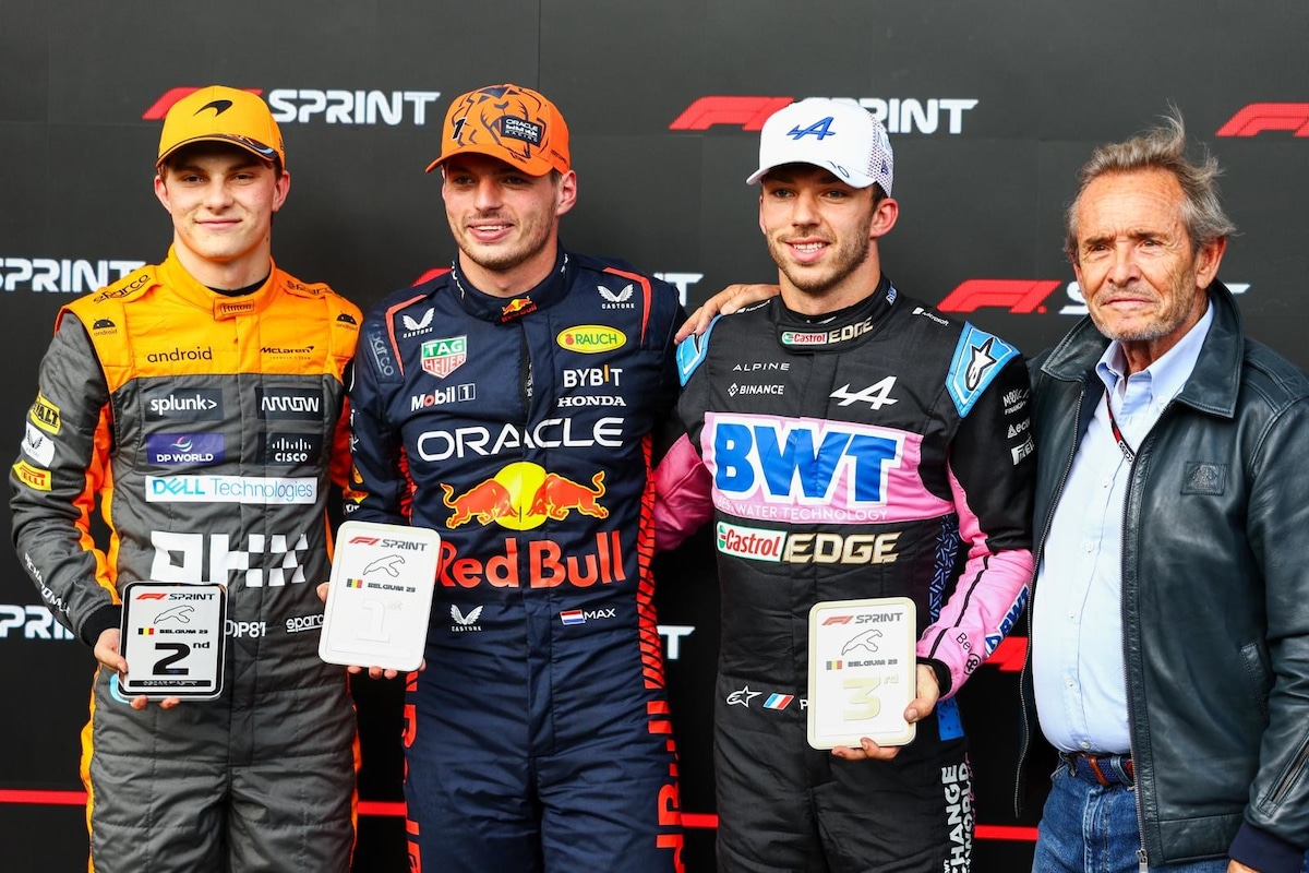 F1, Sprint Belgio: vince Verstappen, Piastri e Gasly sul podio