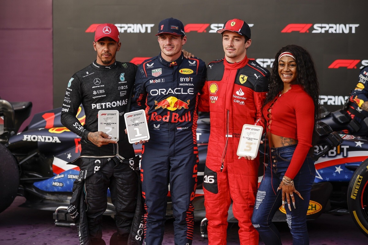 F1, Sprint Usa: vince Verstappen, Hamilton e Leclerc sul podio