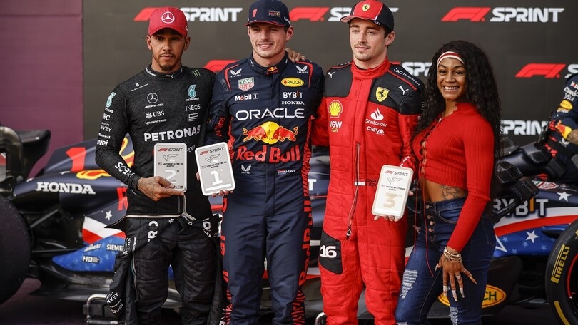 F1, Sprint Usa: vince Verstappen, Hamilton e Leclerc sul podio
