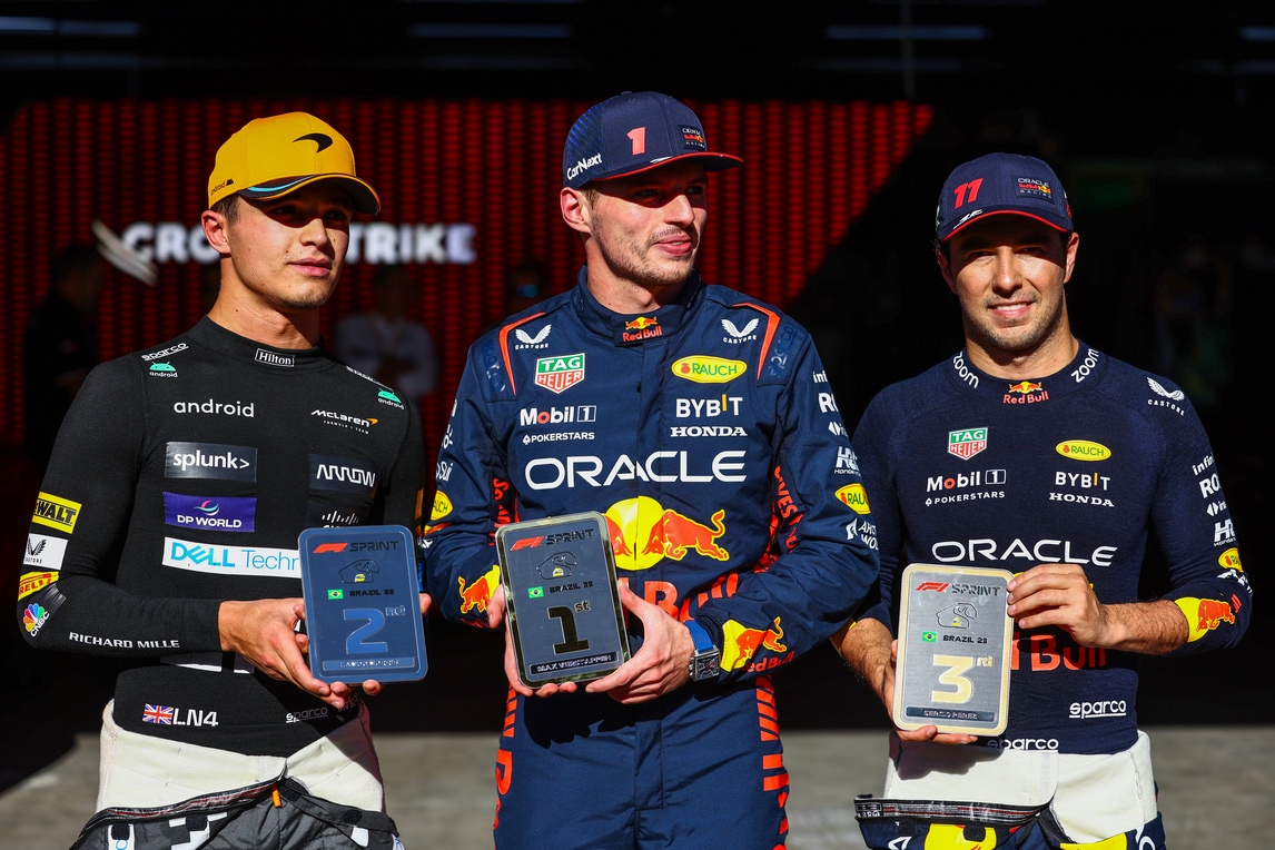 F1, Sprint San Paolo: vince Verstappen, Norris e Perez sul podio