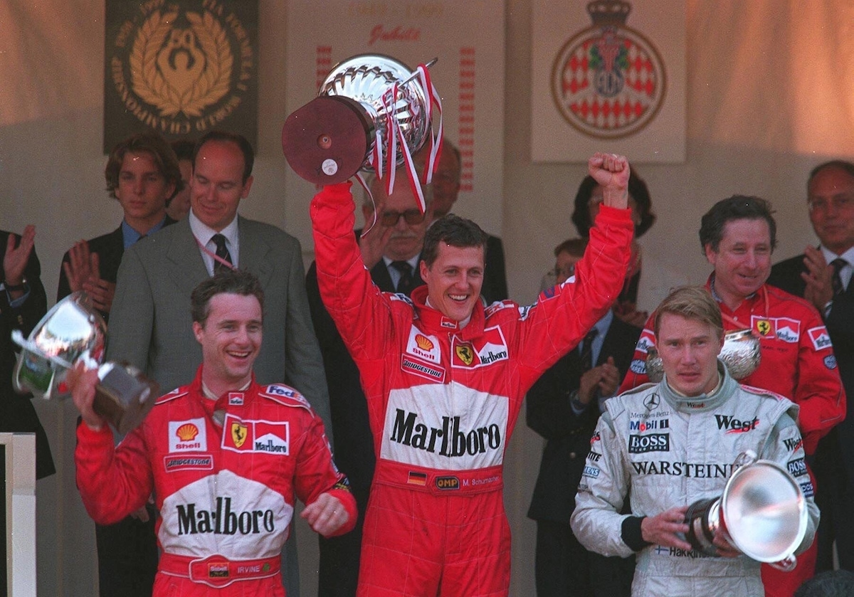 Schumacher, Irvine e la prima doppietta Ferrari a Montecarlo