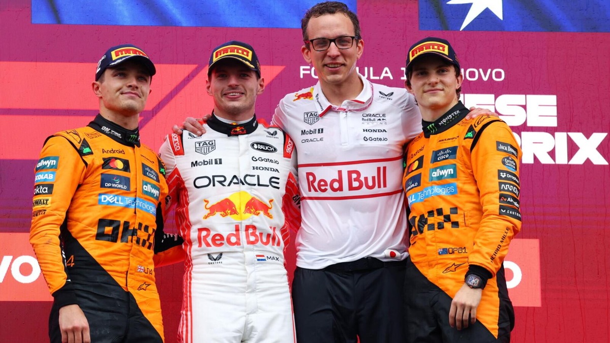 F1 Giappone: vince Verstappen, Norris e Piastri sul podio