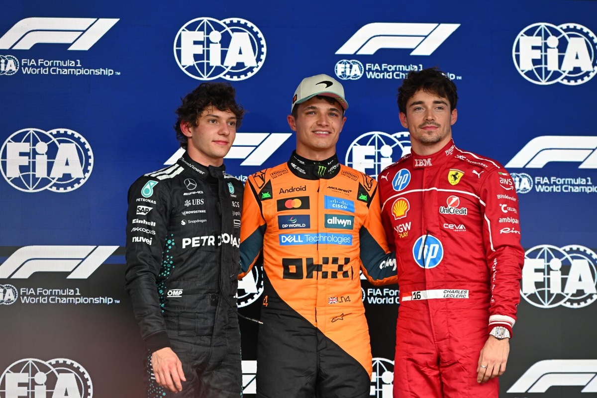 F1 San Paolo: Norris in pole davanti ad Antonelli e a Leclerc