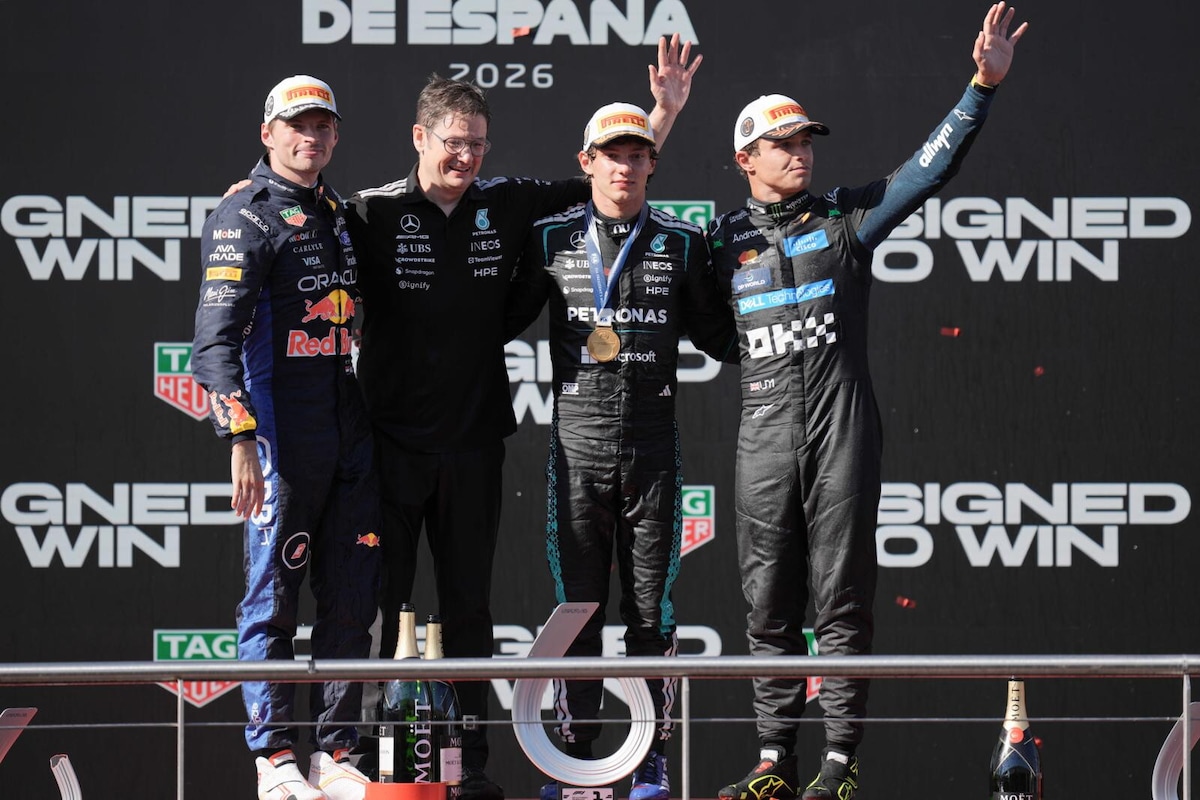 F1 Spagna: vince Antonelli, Verstappen e Norris sul podio
