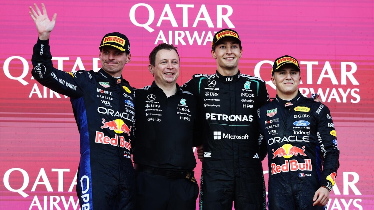 F1 Baku: vince Russell, Verstappen e Hadjar sul podio