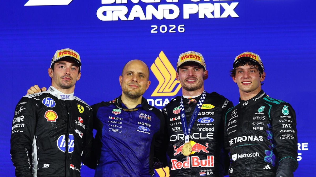 F1 Singapore: vince Verstappen, Leclerc e Antonelli sul podio